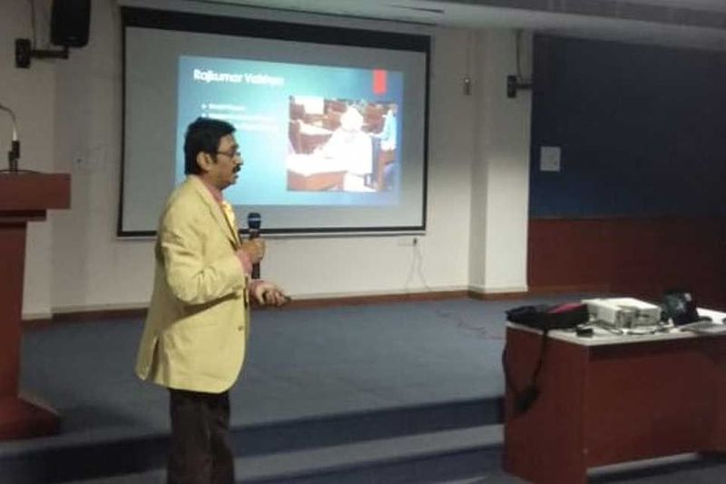 Dr. Singhvi presenting at the Ujjain District Legal Services Authority